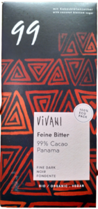 שוקולד אורגני מריר 99% 80 גרם VIVANI