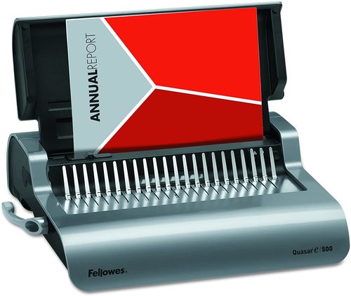 מכונת כריכה ספירל פלסטיק FELLOWES Quasar+500