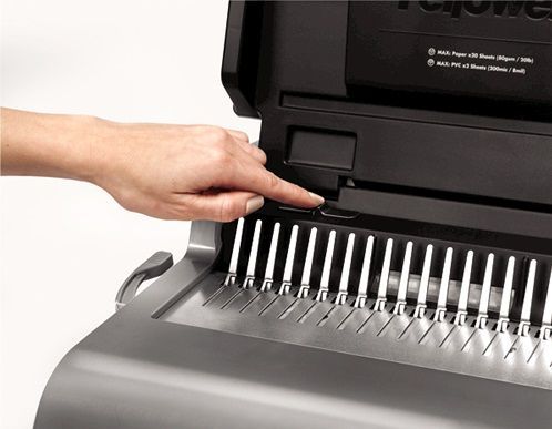 מכונת כריכה בספיראלת פלסטיק Fellowes Quasar-E