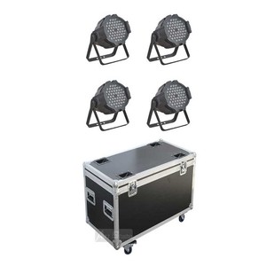 4 פנסים עם קייס 54X3W RGBW