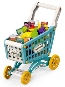 עגלת קניות / סופר מפלסטיק עם 28 מוצרים