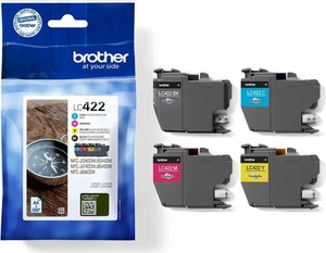 סט 4 ראשי דיו מקוריים Brother LC422