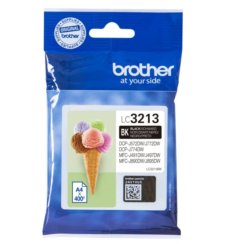 ראש דיו שחור Brother LC3213 BK 