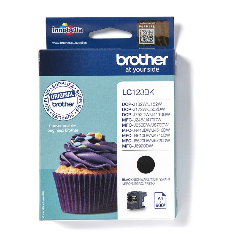 ראש דיו שחור Brother LC123 BK 