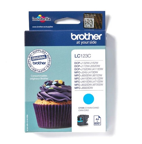 ראש דיו כחול Brother LC123 C 