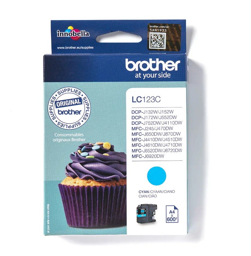 ראש דיו כחול Brother LC123 C 