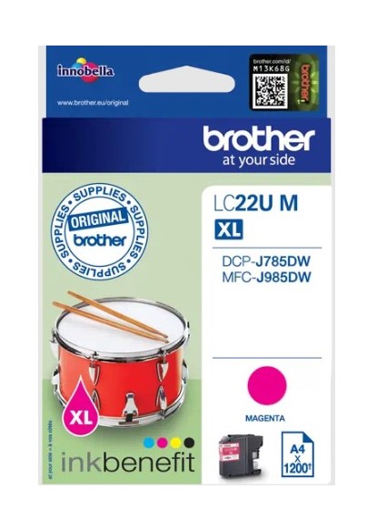 ראש דיו אדום Brother LC22U M XL 