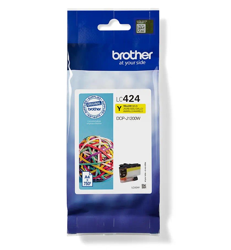 ראש דיו צהוב Brother LC424 Y 
