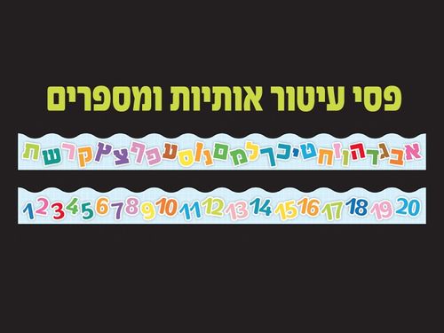 פסי עיטור אותיות ומספרים
