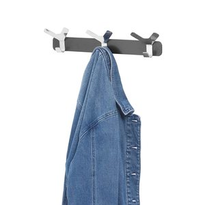  מתלה קיר 3 ווים כפולים גרפיט/כרום YAEL Wall Mount