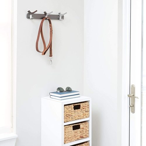  מתלה קיר 3 ווים כפולים גרפיט/כרום YAEL Wall Mount