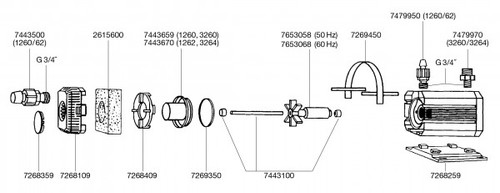 ראש כח אייהים יוניברסל 3400 ליט”ש-EHEIM universal pump