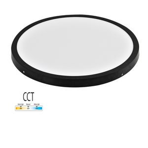 גוף תאורה שחור עגול צמוד תקרה MICHAELLA CCT הספק 24W