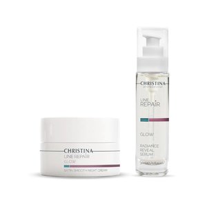 שיגרת ערב לזוהר אמיתי סדרת גלואו Glow Night Skincare Routine כריסטינה - 2 מוצרים