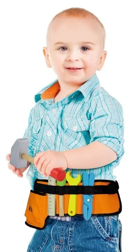 חגורת נגרים עם 5 כלי עבודה ו 2 ברגים 