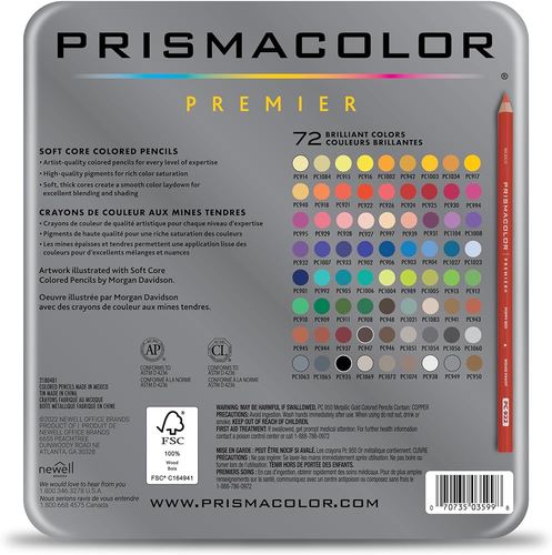 סט 72 עפרונות צבעוניים PRISMACOLOR PREMIER