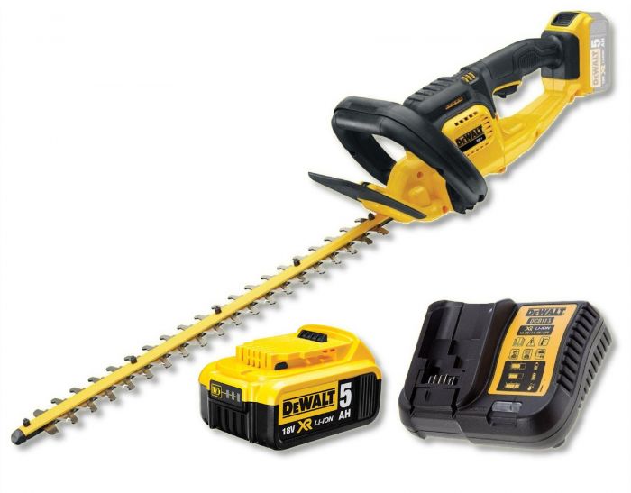 גוזם גדר חיה נטען + סוללה DeWALT DCM563P1 18V 5.0AH דיוולט