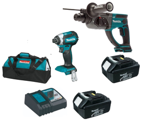 סט נטען 18V אימפקט + פטישון + 2 סוללות 4 אמפר MAKITA SSD8082DLX