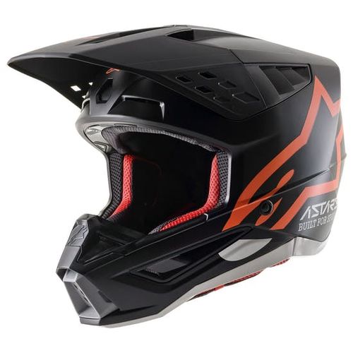 קסדת שטח אלפינסטארס שחור/ כתום – ALPINESTARS SM5 COMPASS - שחור-כתום