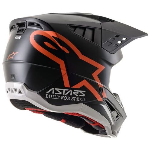 קסדת שטח אלפינסטארס שחור/ כתום – ALPINESTARS SM5 COMPASS - שחור-כתום