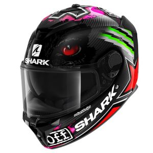 קסדה מלאה לאופנוע SPARTAN GT CARBON REDDING מבית SHARK - שחור-אדום