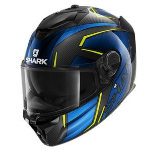 קסדה מלאה לאופנוע SPARTAN GT KROMIUM מבית SHARK - שחור-כחול-צהוב