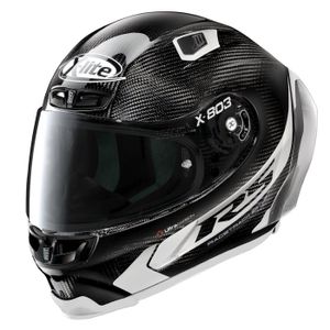 קסדה מלאה לאופנוע X-803 RS HOT LAP מבית X-LITE - שחור-לבן