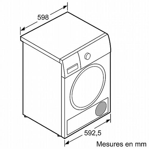 מייבש כביסה Bosch WTN83208FF ‏8 ‏ק