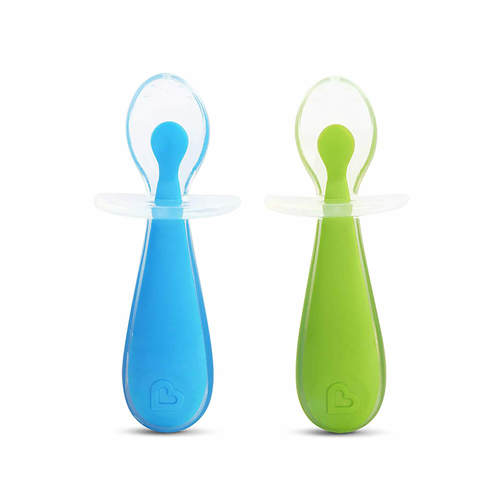 זוג כפיות סיליקון Gentle Scoop עם מחסום בטיחות Munchkin