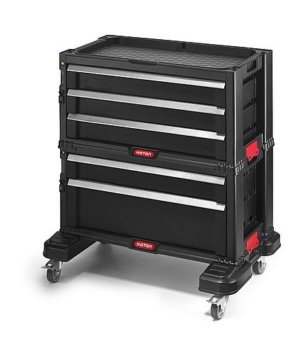 סט מערכת מגירות 3+2 כתר Drawer Modular Garage and Tool Organizer