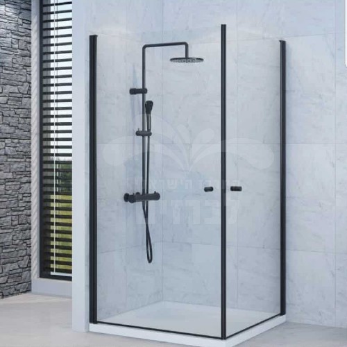 EL 2801 BLACK | מקלחון פינתי 2 דלתות SELAQUA In/Out פורום | שחור | 6 מ