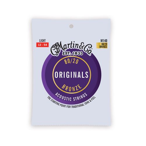 סט מיתרים 012 לגיטרה אקוסטית Martin Originals M140