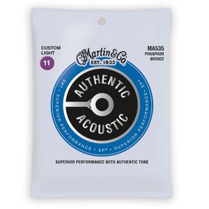 סט מיתרים 0.11 לאקוסטית Martin SP Phosphor Bronze Authentic MA535