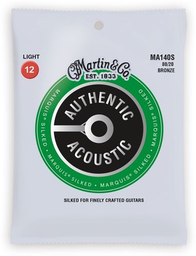 סט מיתרים 012 לאקוסטית Martin MA140S Marquis 80/20 Bronze Authentic Silked