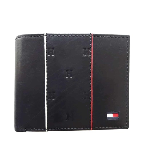 TOMMY HILFIGER ארנק עור יוקרתי דגם רטרו עם תא למטבעות 