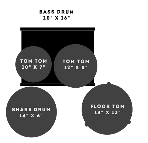 מערכת תופים 5 חלקים (