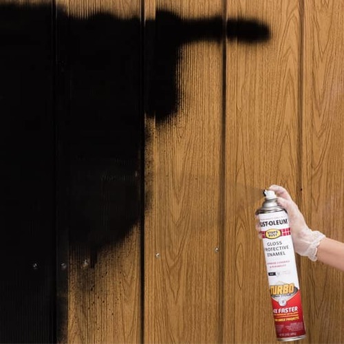 ספריי טורבו שחור מבריק RUST OLEUM הדגמה