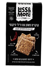 קרקרים פשתן עם וצ`ילי פיקנטי LESS&MORE