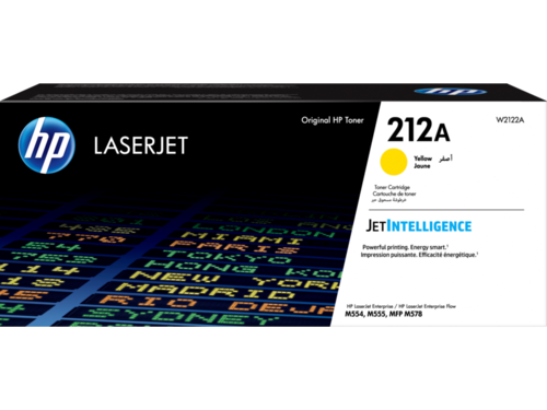 טונר מקורי צהוב HP 212A Cyan W2122A