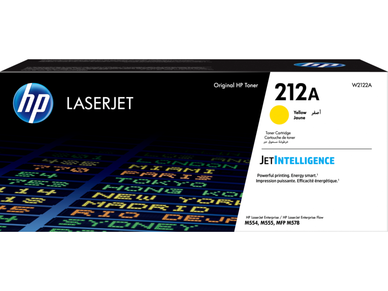 טונר מקורי צהוב HP 212A Cyan W2122A
