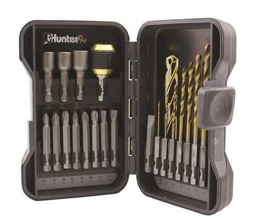 סט מקדחים וביטים 20 יחידות Hunter 120216-009