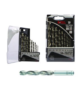 סט 10 מקדחי b-techtools 0504054 PRO M2 HSS 