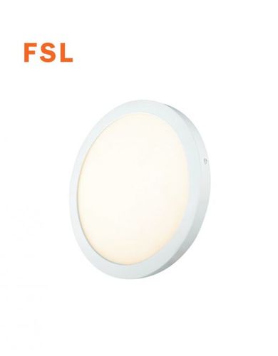 פאנל FSL עגול צמוד תקרה 12W אור חם FS-CL-12W-W-RD