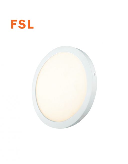פאנל FSL עגול צמוד תקרה 12W אור חם FS-CL-12W-W-RD