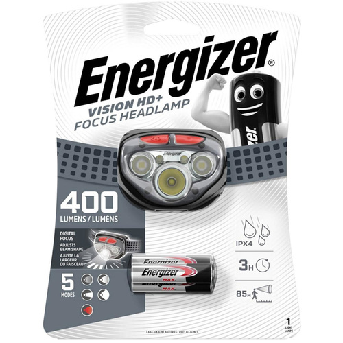 פנס ראש 400 לומן 5 מצבים לד עם פוקוס דיגיטלי Energizer אנרג’ייזר