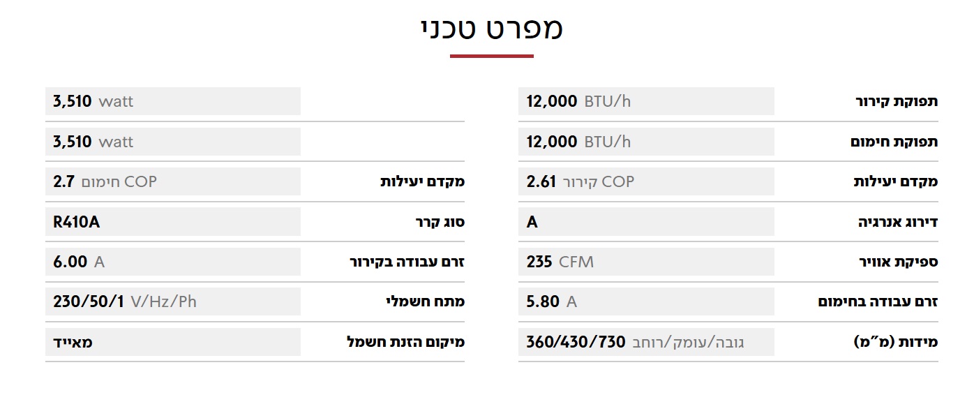 מזגן נייד TOGO16