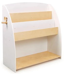 כוננית מעוצבת מעץ מלא 3 מדפים + מדף צעצועים - יער