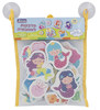 סט 16 מדבקות אמבטיה / דמויות למשחק + שק רשת נדבק - בנות ים