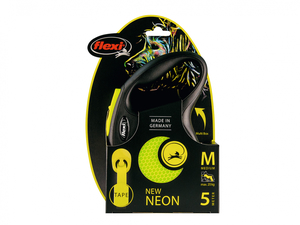 פלקסי נאון צהוב מידה M - Flexi New Neon Tape Leash 5m