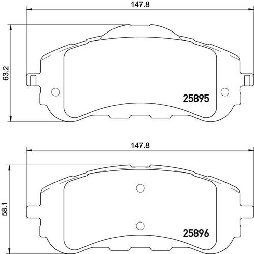 ‏רפידות בלם קדמיות Brembo | ‏פג'ו 308, ברלינגו | ‏P61120
